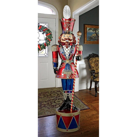 6-foot Illuminated Bavarian Style Holiday Life Size Nutcracker Statue - BackyardBliss