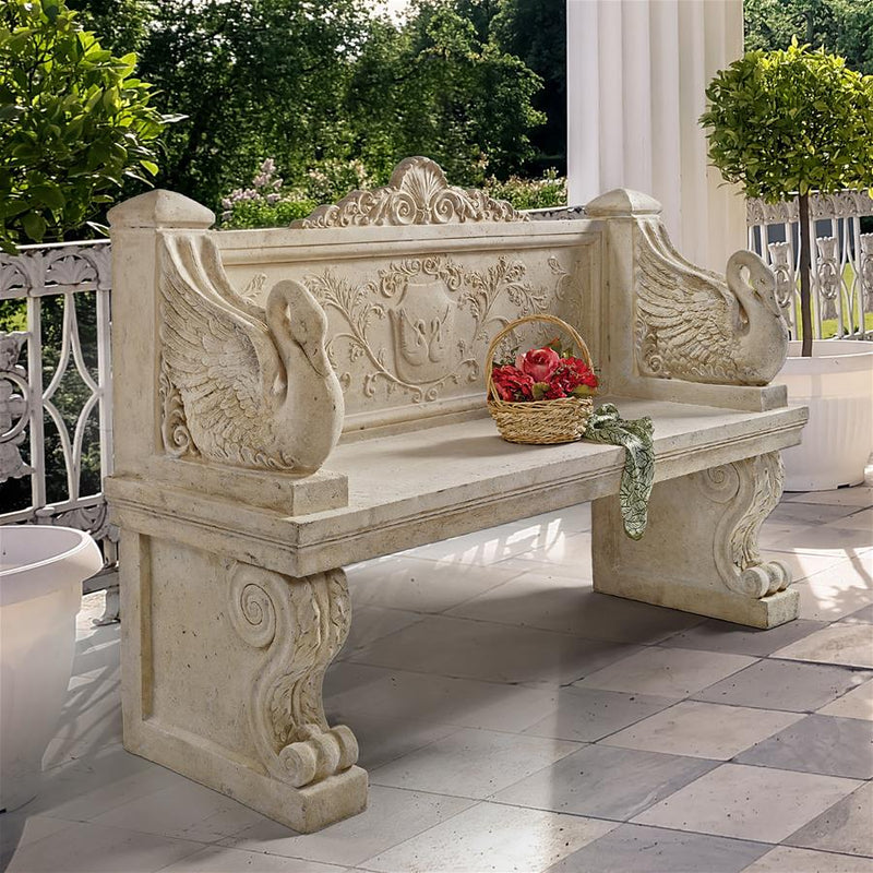 Load image into Gallery viewer, Beautiful unique outdoor stone garden bench.
