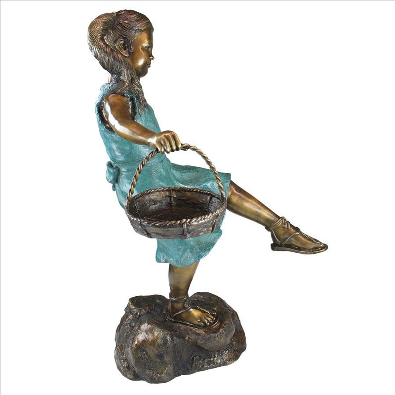 Load image into Gallery viewer, cast bronze garden decor statue
