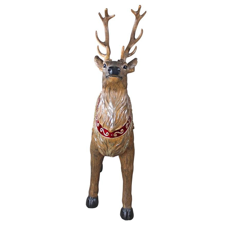 Load image into Gallery viewer, Santa&#39;s North Pole Illuminated Christmas Reindeer Outdoor/Indoor Statue - BackyardBliss
