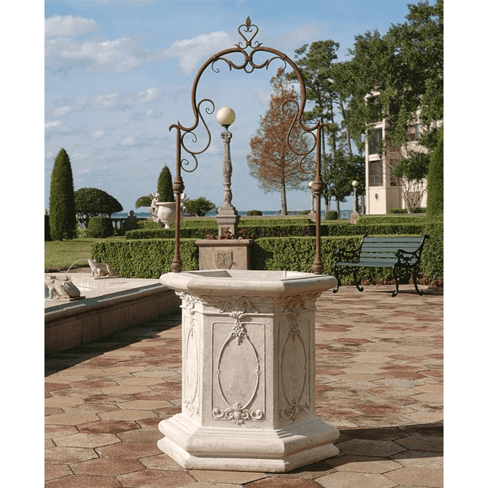 large outdoor wishing well garden decor